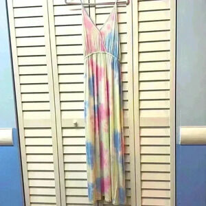 Hem & Thread Tie Dye Maxi Dress - Size L
